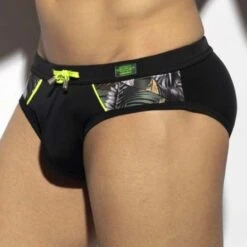 Slip De Bain ES Collection Fall Leaves Combi 2113 -Magasin De Lingerie De Mode slipbain esco 2113 noir 4