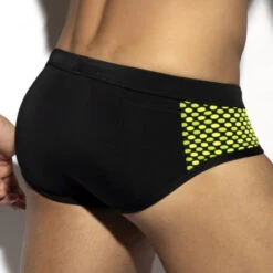 Slip De Bain ES Collection Disco Pop 2116 -Magasin De Lingerie De Mode slipbain esco 2116 noir 3