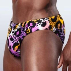 Slip De Bain Garçon Wild Cat -Magasin De Lingerie De Mode slipbain garcon swwil leopard 4