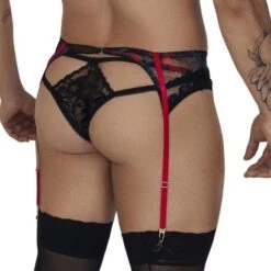 String Candyman Garter 99688 -Magasin De Lingerie De Mode string candy 99688 noir 3