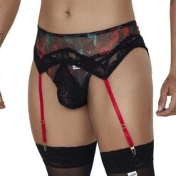 String Candyman Garter 99688 -Magasin De Lingerie De Mode string candy 99688 noir 4