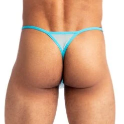 String L Homme Invisible Cristallo MY83CRI -Magasin De Lingerie De Mode string hi my83cri bleu 3