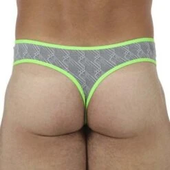 String Xtremen Jacquard 91077 -Magasin De Lingerie De Mode string xtremen 91077 gris 3