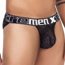 Tanga Xtremen Lace 91117 -Magasin De Lingerie De Mode tanga xtremen 91117 noir 4