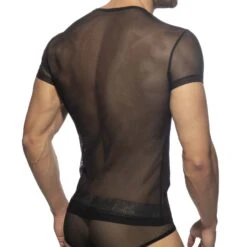 T-Shirt Addicted AD NET AD1020 -Magasin De Lingerie De Mode tshirt ad AD1020 noir 3