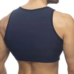 T-Shirt Crop Top Addicted Sailor Velvet AD944 -Magasin De Lingerie De Mode tshirt addicted ad944 bleu 3