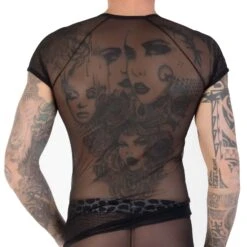 T-Shirt Eros Veneziani 7416 -Magasin De Lingerie De Mode tshirt eros 7416 noir 3