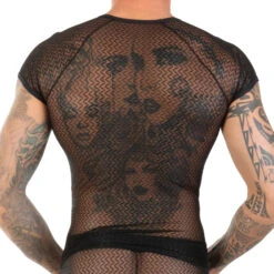 T-Shirt Eros Veneziani 7431 -Magasin De Lingerie De Mode tshirt eros 7431 noir 3