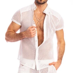 Chemise L Homme Invisible Madrague HW122MAD -Magasin De Lingerie De Mode tshirt hi HW122MAD blanc 4