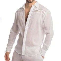 Chemise L Homme Invisible Byaar HW127BYA -Magasin De Lingerie De Mode tshirt hi hw127bya blanc 4