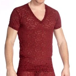 T-Shirt L Homme Invisible Delos MY73DEL -Magasin De Lingerie De Mode tshirt hi my73del rouge 4