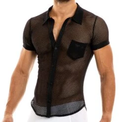 Chemise Modus Vivendi Net Trap 06141 -Magasin De Lingerie De Mode tshirt modus 06141 noir 4
