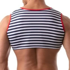 T-Shirt Crop Top Iconic TOF PARIS TOF213BU -Magasin De Lingerie De Mode tshirt tof tof213bu raye 3